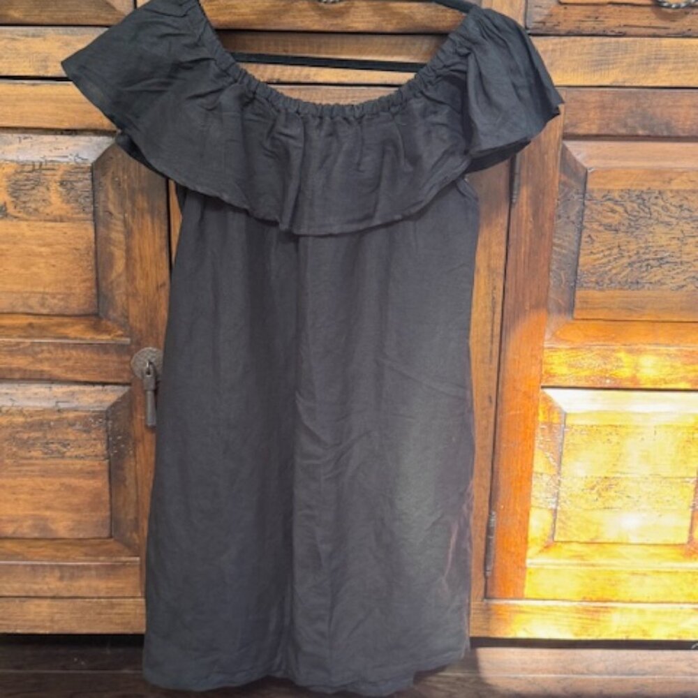 Tommy Bahama - St. Lucia Linen-Blend Off-the-Shoulder Coverup Dress - Size Med